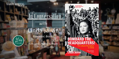 Poster from the event Linda Jaivin in conversation with NFSA CEO Patrick McIntyre