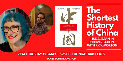 poster from Linda Jaivin & Rick Morton in Conversation about The Shortest History of China